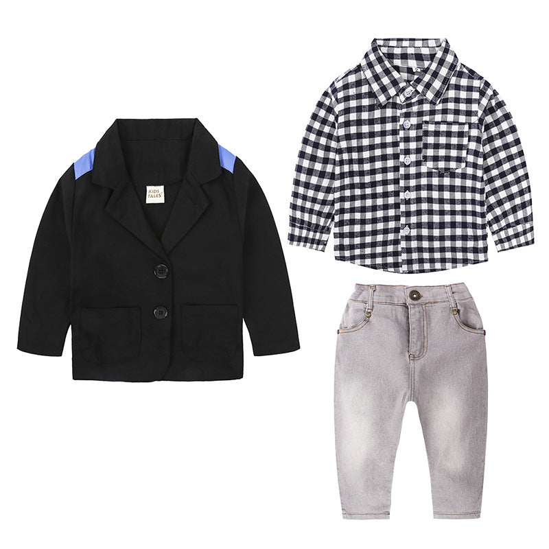 Direct Approval Of A Wholesale Foreign Trade Children's Clothing Boy Suit Jacket Shirt ,Jeans Children's Suit Factory