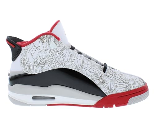 Jordan Air Dub Zero (Big Kid) White/True Red/Black/Neutral Grey 6 Big Kid M