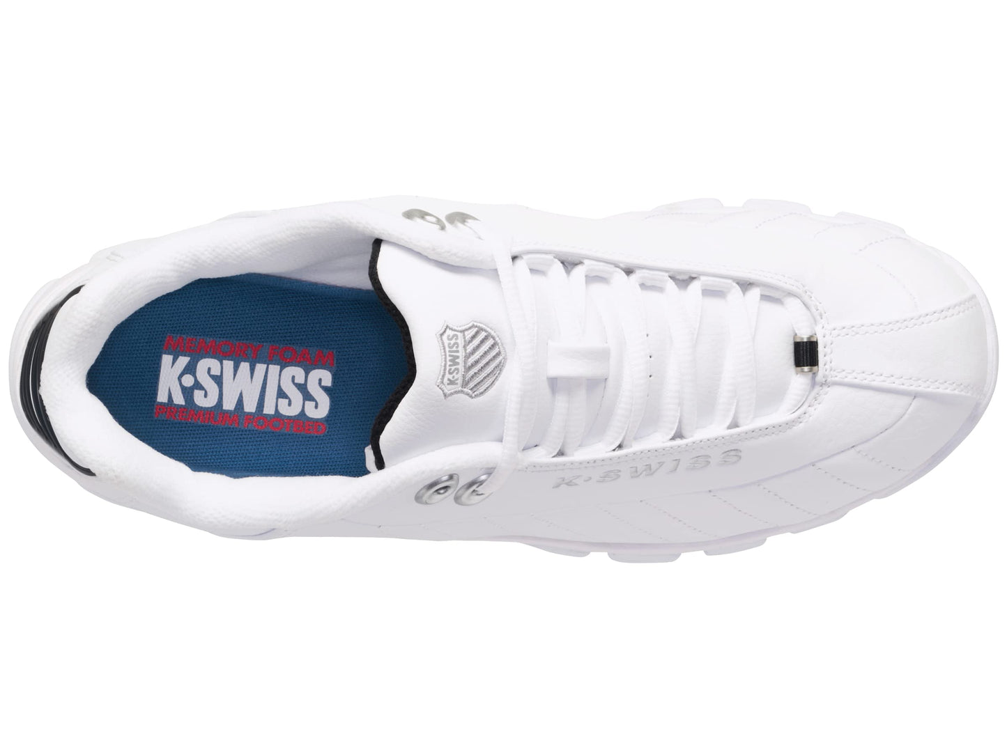 K-Swiss Men's ST329 CMF Sneaker, White/Black/Silver, 11.5 XW