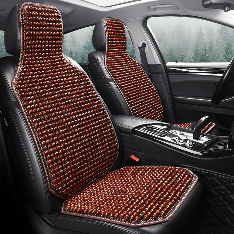 Car Wooden Bead Breathable Rear Seat Cover