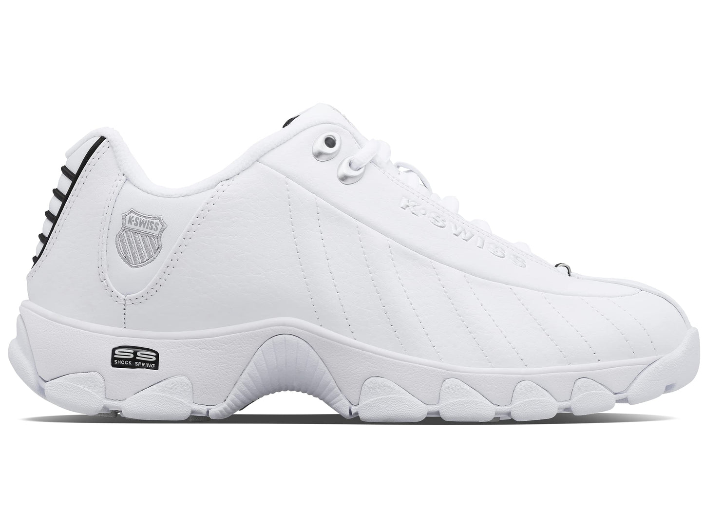 K-Swiss Men's ST329 CMF Sneaker, White/Black/Silver, 11.5 XW