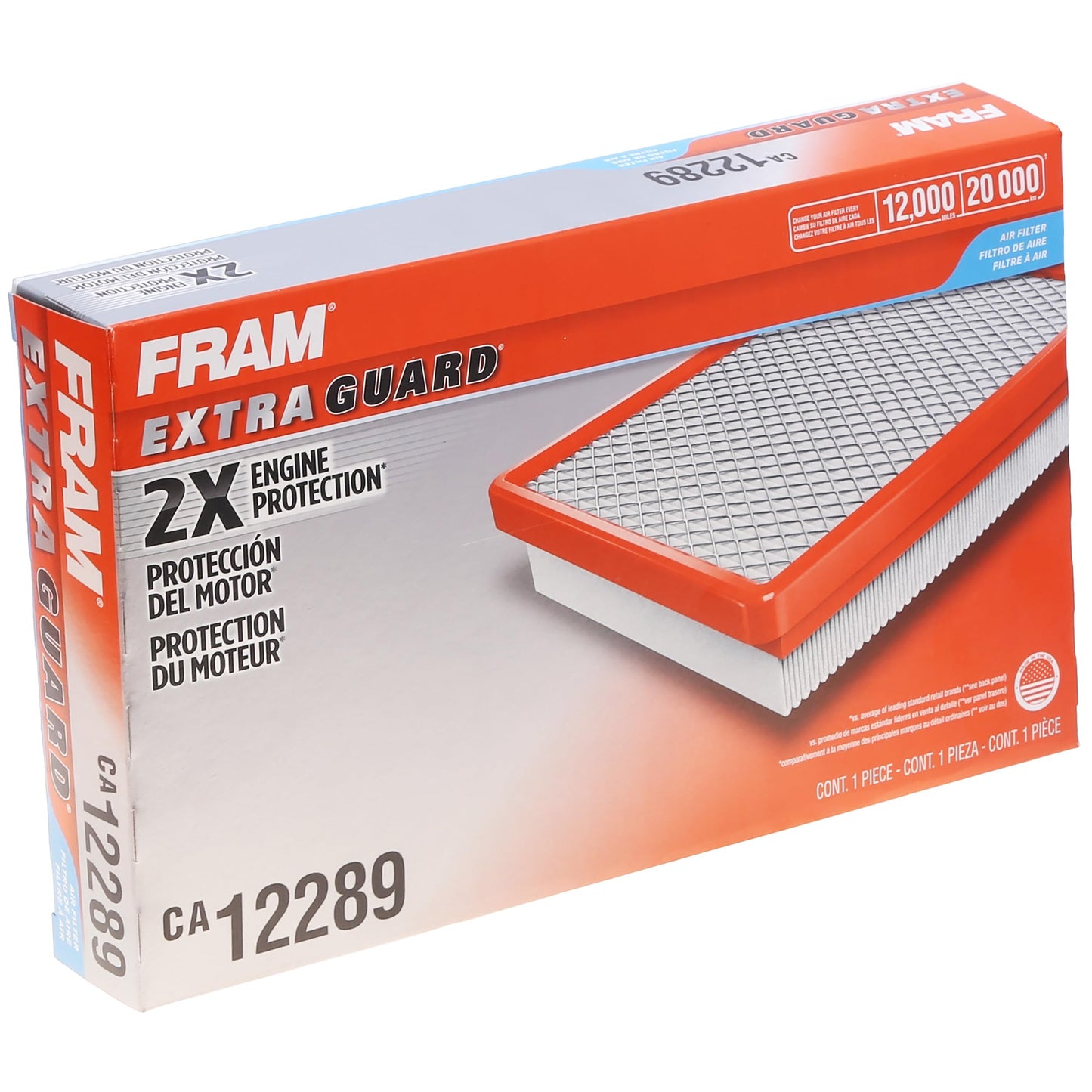 FRAM Extra Guard Flexible Panel Engine Air Filter Replacement, Easy Install w/Advanced Engine Protection and Optimal Performance, CA12289 for Select Lexus, Subaru and Toyota Vehicles