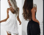 Mini Lace Strappy Dress