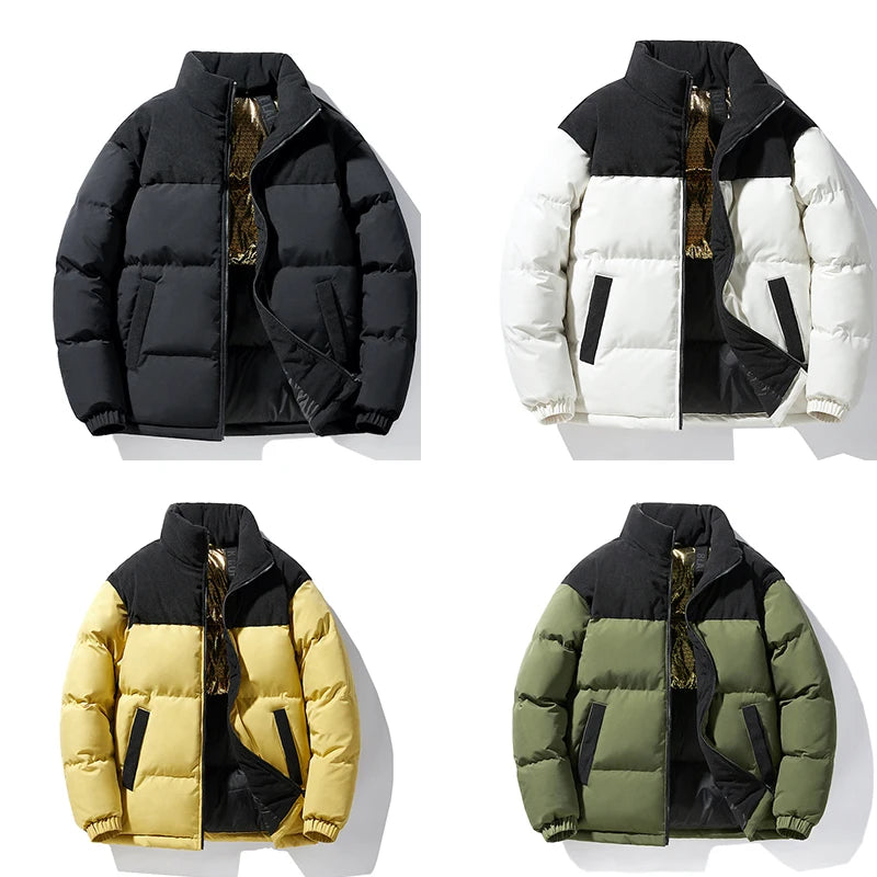 Vertical Collar Color Down Jacket Warm Simple Trend Classic All-purpose Fabrics Warm Comfortable Skin-friendly Wear Down Coats