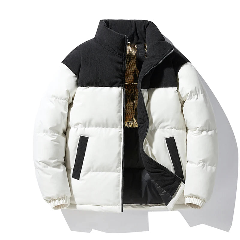 Vertical Collar Color Down Jacket Warm Simple Trend Classic All-purpose Fabrics Warm Comfortable Skin-friendly Wear Down Coats