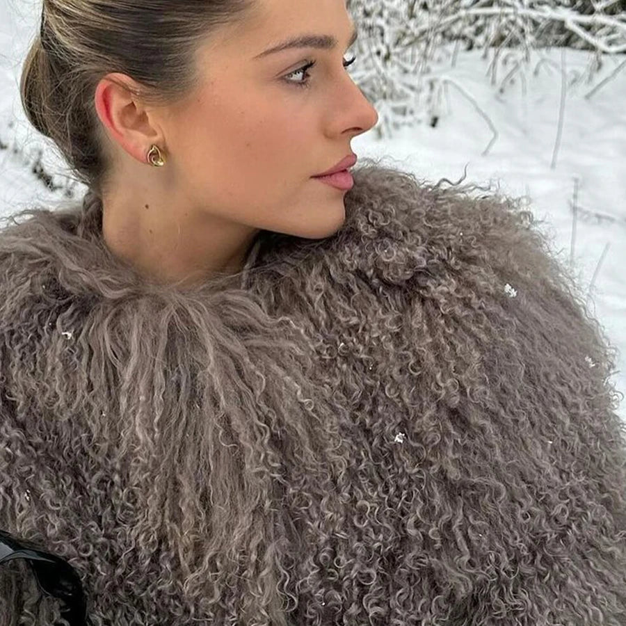Winter Jackets Sheepskin Coat Women Clothing 2024 New Arrivals Genuine Mongolia Sheep Fur Short Coat