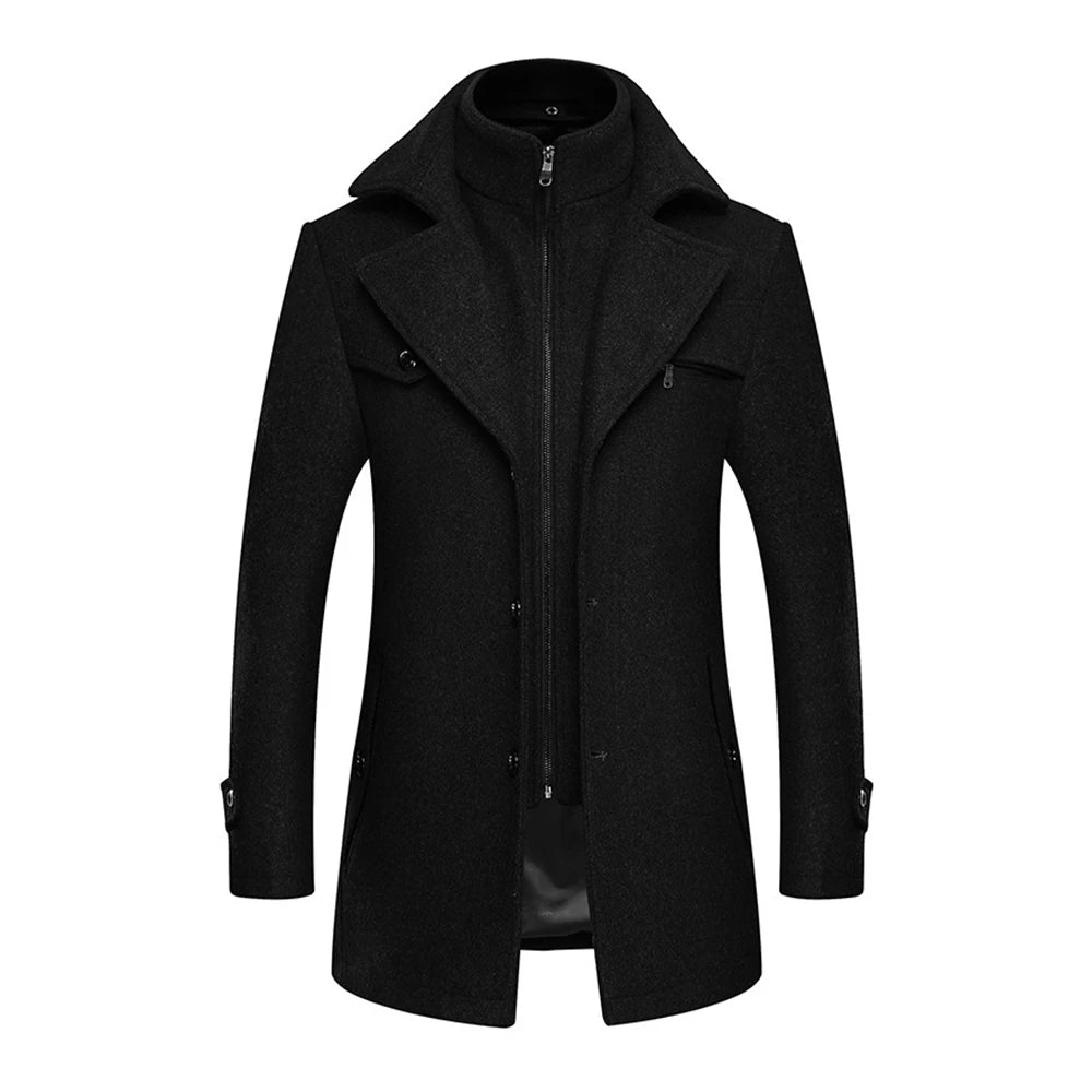 Woolen Coat for Men | Double Collar Woolen Coat | Mokie