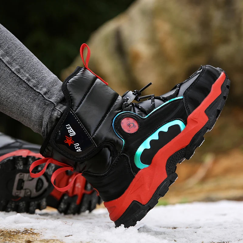 2023 Kids Snow Boots Boys Winter Warm Fur Antiskid Outsole Girls Shoes Boot Plus Size 28 To 39 Children Boots for Girls