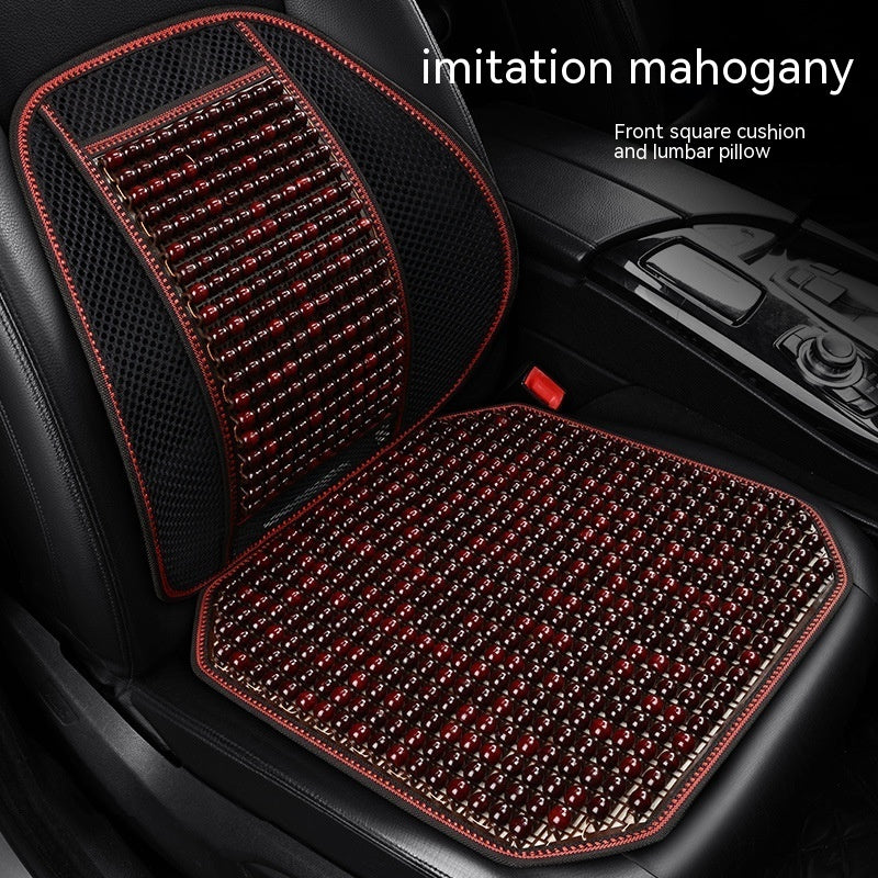 Car Wooden Bead Breathable Rear Seat Cover