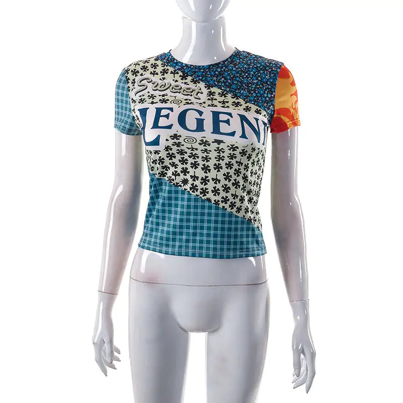 Sweet Legend Print Cropped Tee
