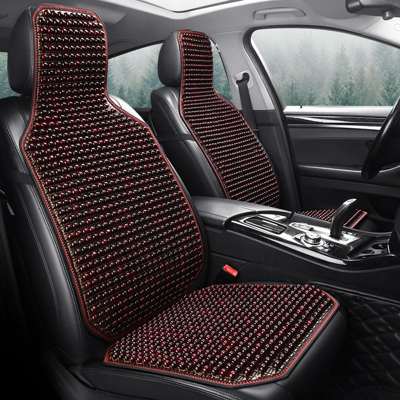 Car Wooden Bead Breathable Rear Seat Cover