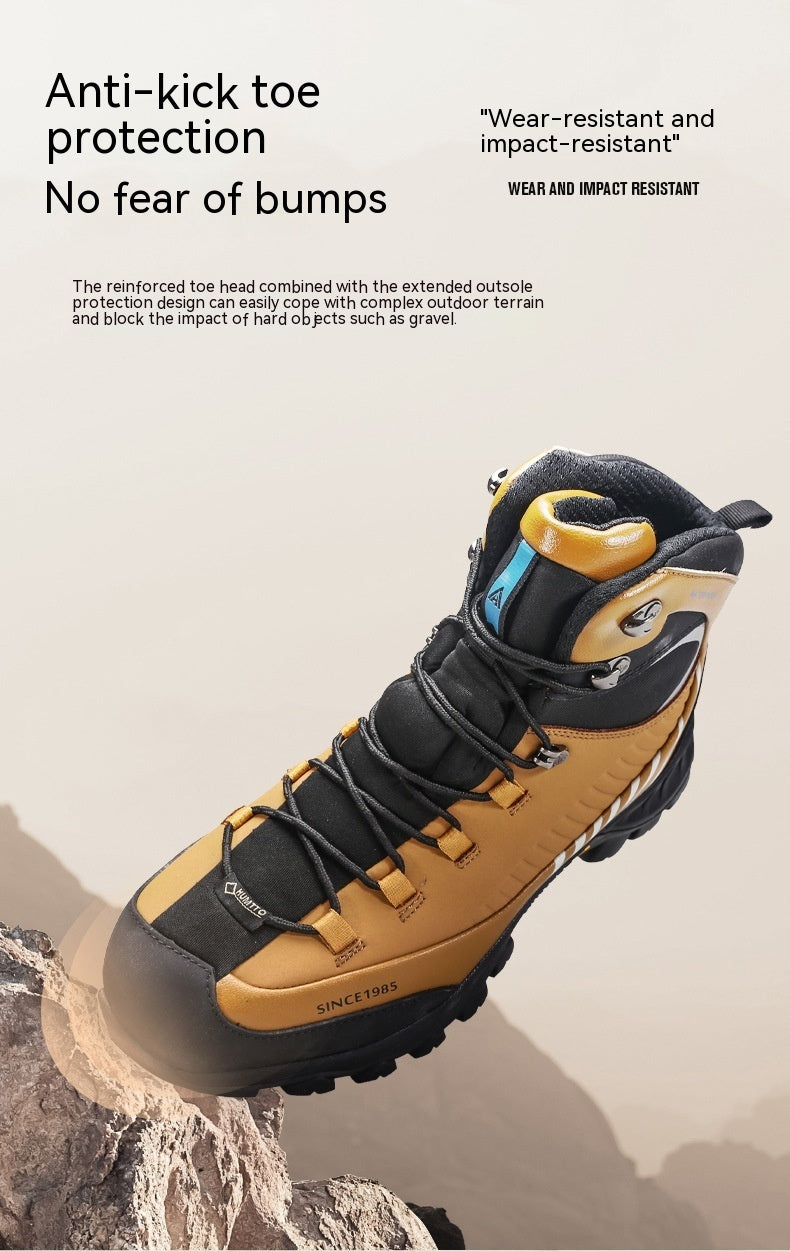 High-top Waterproof Shoes Soft Bottom Non-slip Leather