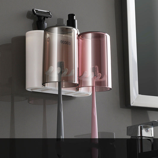 Toothbrush Rack Free Perforation Mouthwash Cup Brushing Cup Wall-mounted