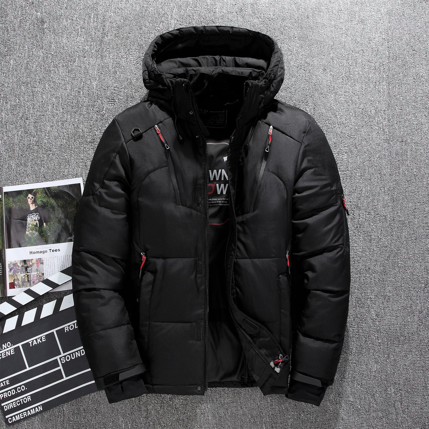 Jacket down jacket hooded jacket
