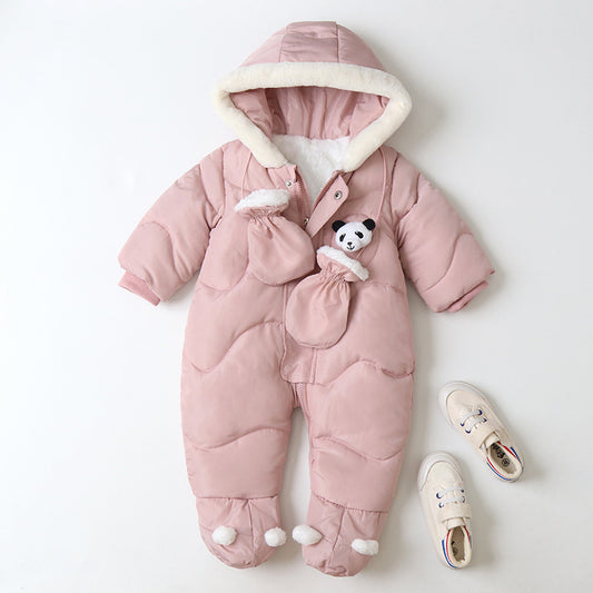 Children's One-piece Clothes For Keeping Warm Outside