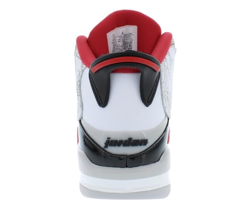 Jordan Air Dub Zero (Big Kid) White/True Red/Black/Neutral Grey 6 Big Kid M