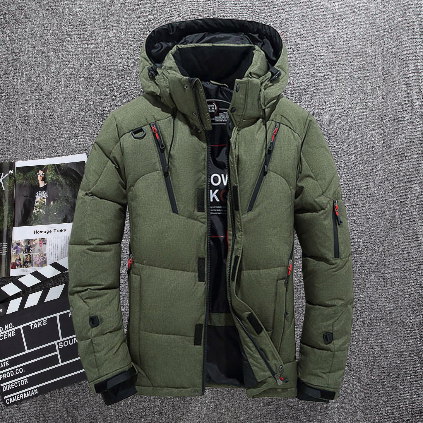 Jacket down jacket hooded jacket