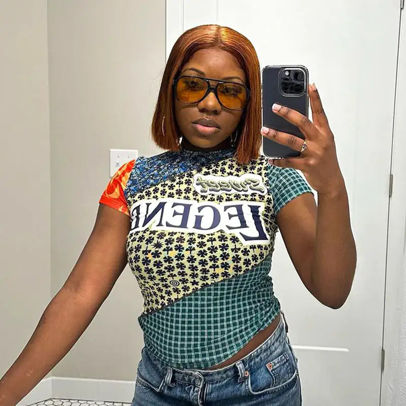 Sweet Legend Print Cropped Tee