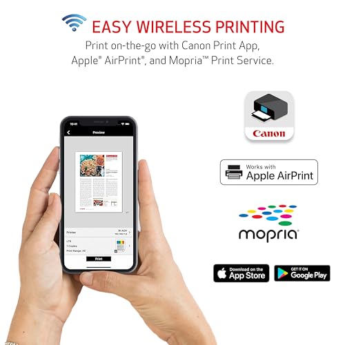 Canon PIXMA TS6420a All-in-One Wireless Inkjet Printer [Print,Copy,Scan], Black, Works with Alexa