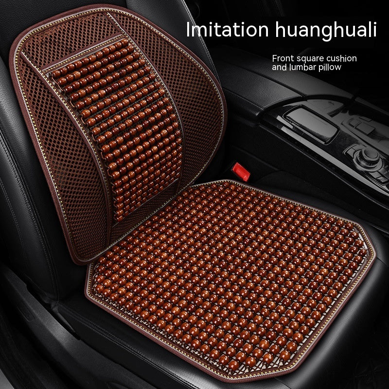 Car Wooden Bead Breathable Rear Seat Cover