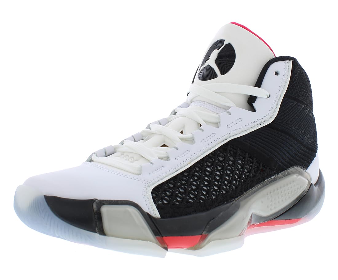 Air Jordan XXXVIII Fundamental Basketball Shoes (DZ3356-106, White/Siren Red/Black) Size 9.5