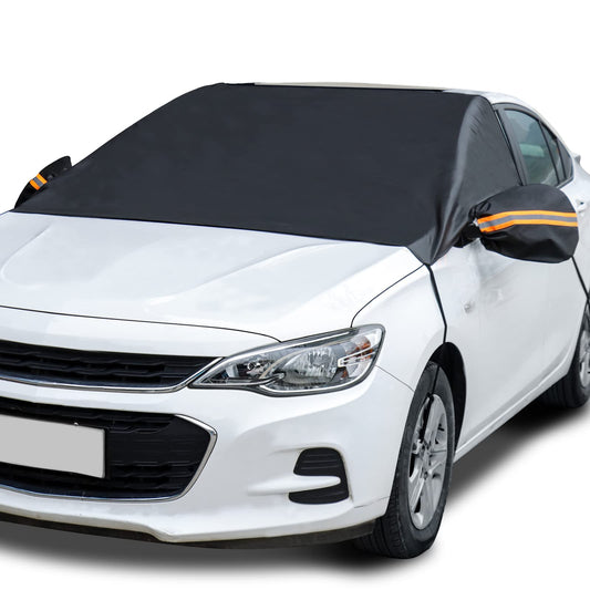 AstroAI Car Windshield Snow Cover, Windshield Cover for ice and Snow, Frost Windshield Cover for Ice, 2*Removal Side Mirror Protector, Windproof UV Sunshade Cover for Cars, SUVs, Vans