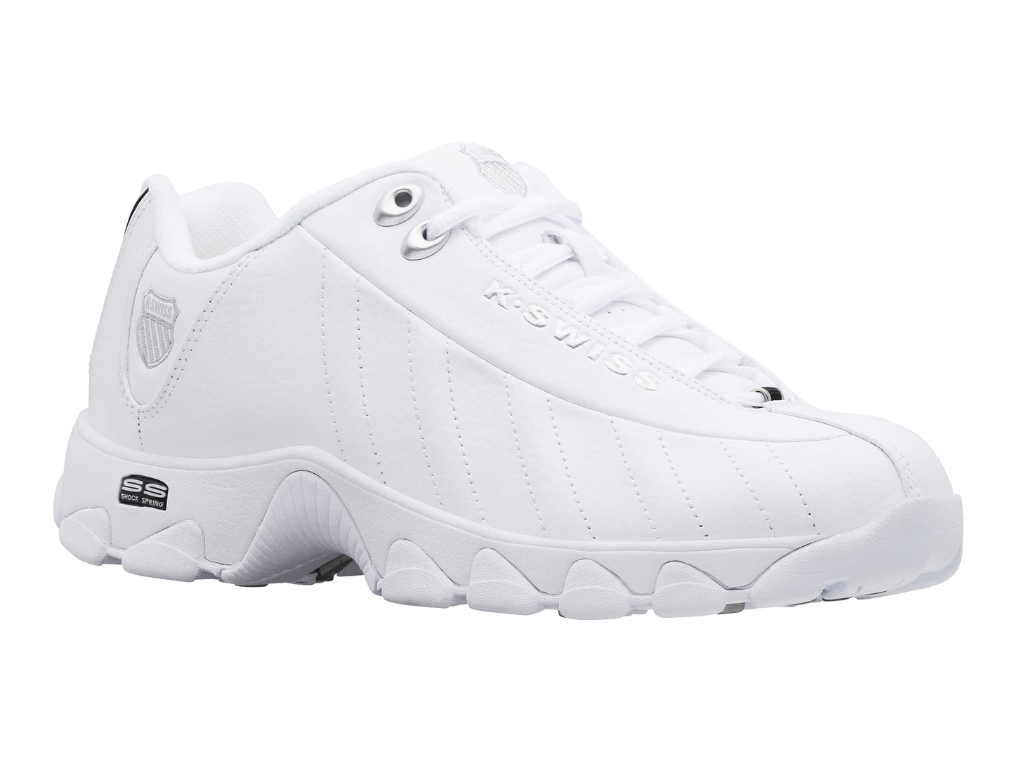K-Swiss Men's ST329 CMF Sneaker, White/Black/Silver, 11.5 XW