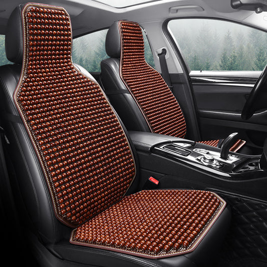 Car Wooden Bead Breathable Rear Seat Cover