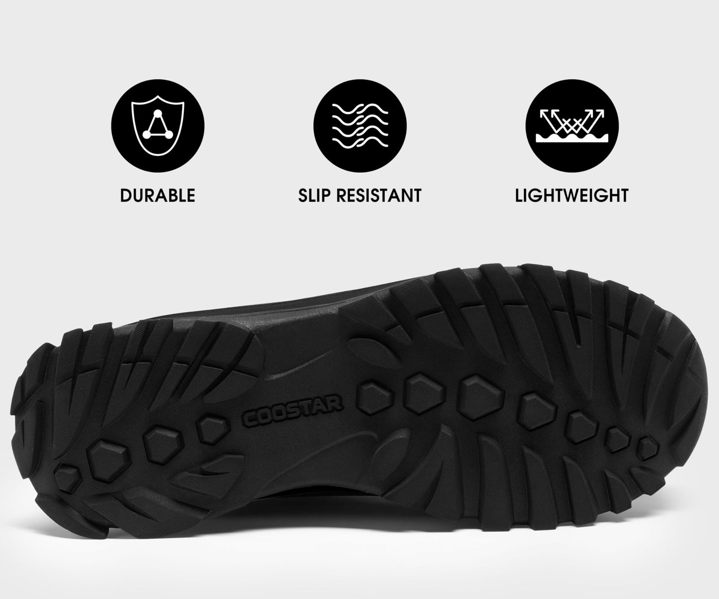 Coostar Snow Boots for Men Insulated Waterproof Construction Winter Hiking Boots Black Size 11.5
