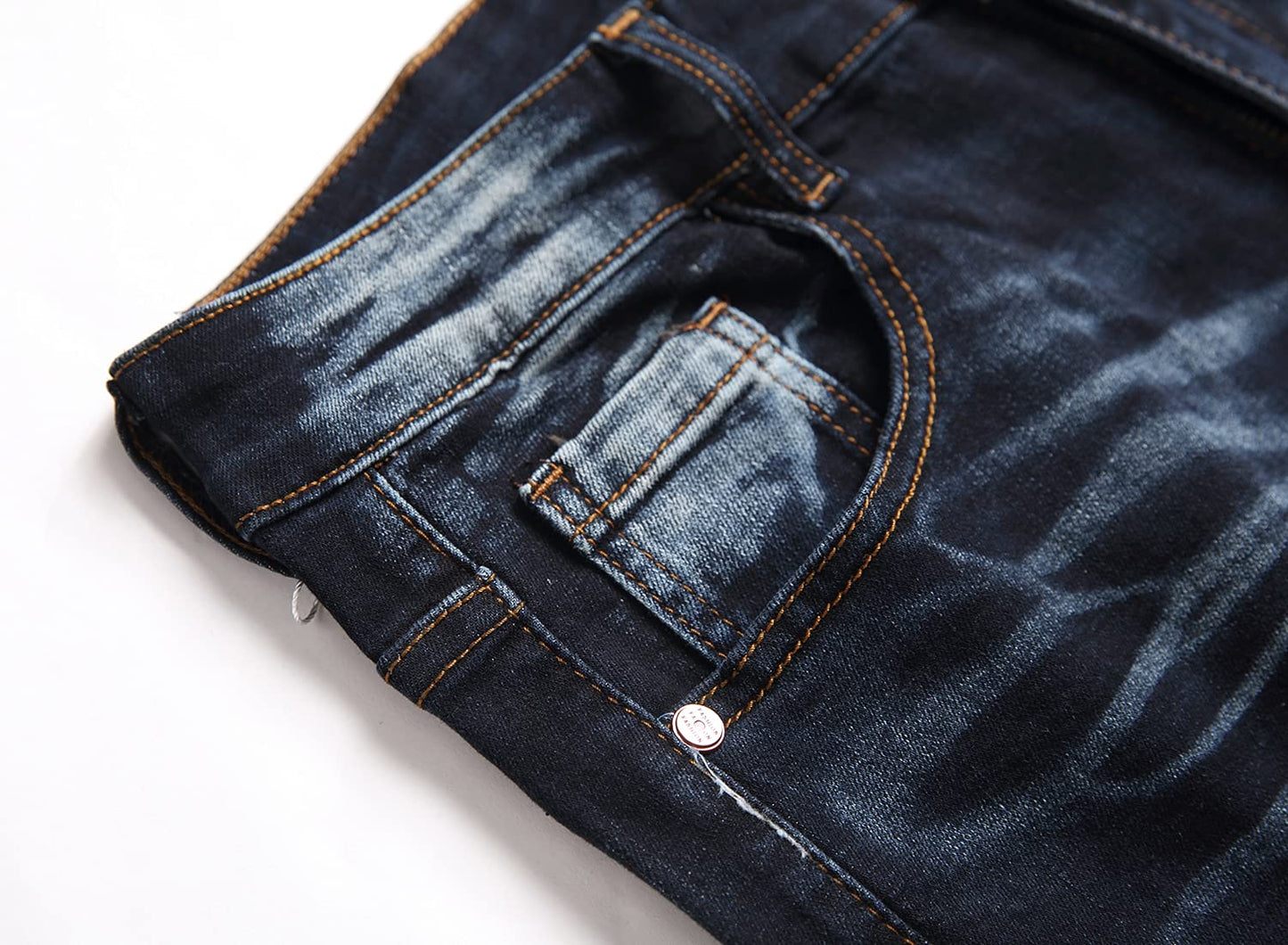 JUNBAOSS Men's Skinny Jeans Stretch Ripped Tapered Leg Ripped Jeans for Men Distressed Jeans Pants Slim Fit for Men Stretch Denim Jeans Skinny Jeans
