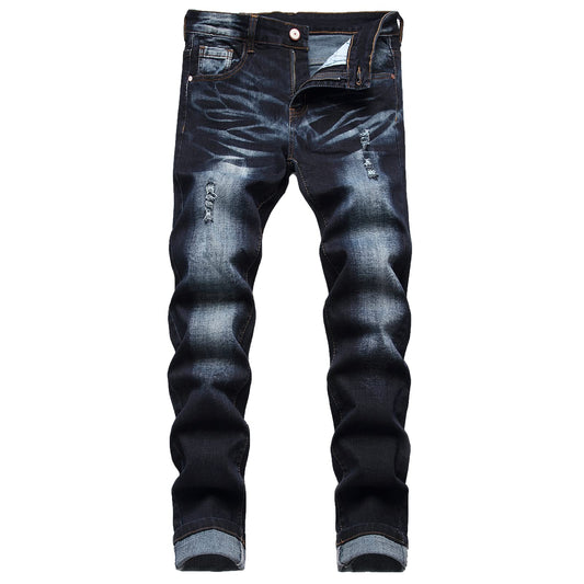 JUNBAOSS Men's Skinny Jeans Stretch Ripped Tapered Leg Ripped Jeans for Men Distressed Jeans Pants Slim Fit for Men Stretch Denim Jeans Skinny Jeans