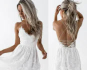 Mini Lace Strappy Dress