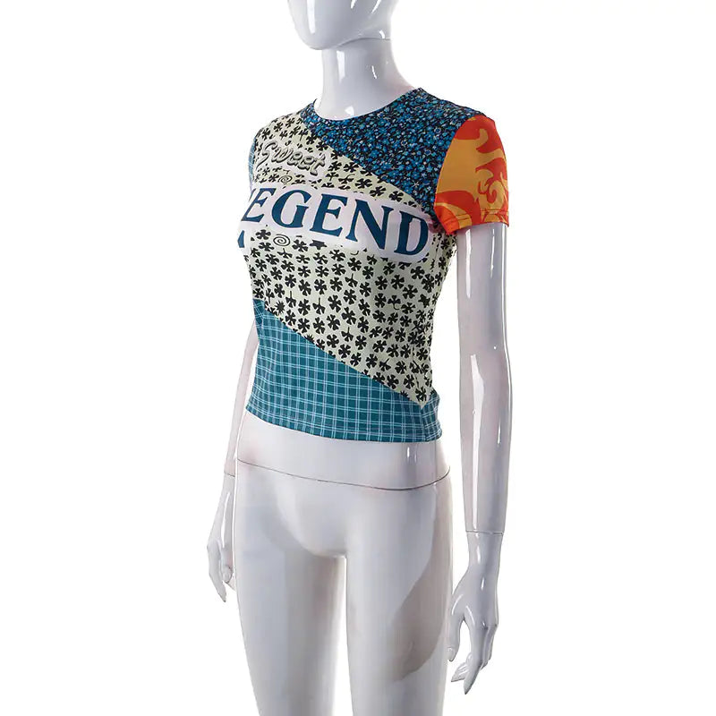 Sweet Legend Print Cropped Tee