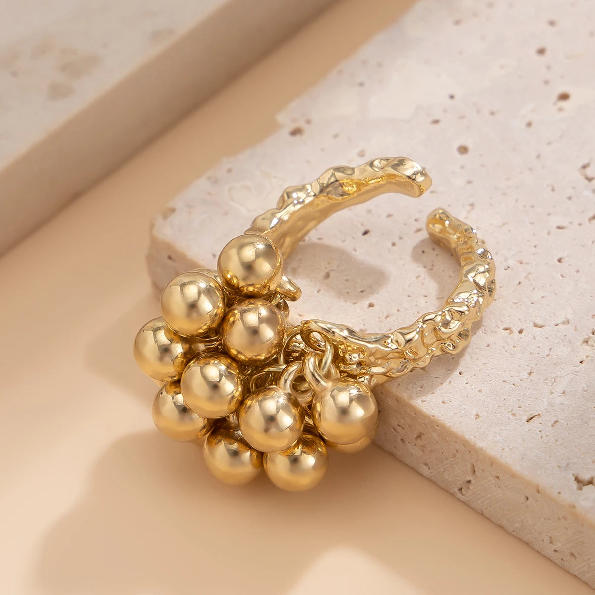 IngeSight.Z Creative Design CCB Small Ball Ring for Women Men Trending