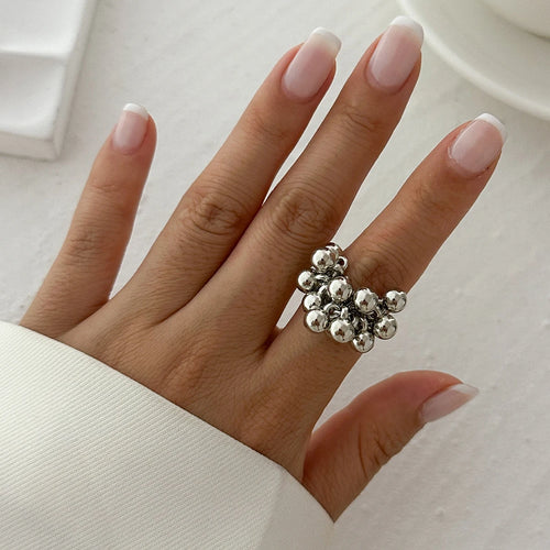 IngeSight.Z Creative Design CCB Small Ball Ring for Women Men Trending