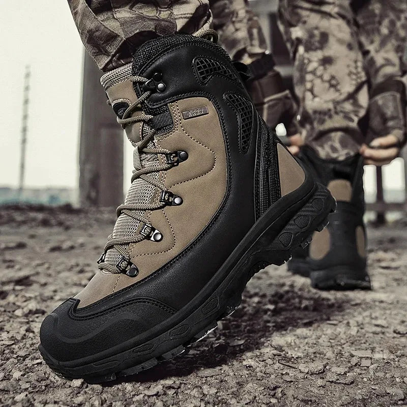 Men's Leather Boots | Waterproof Work Safety Shoes | Mokie