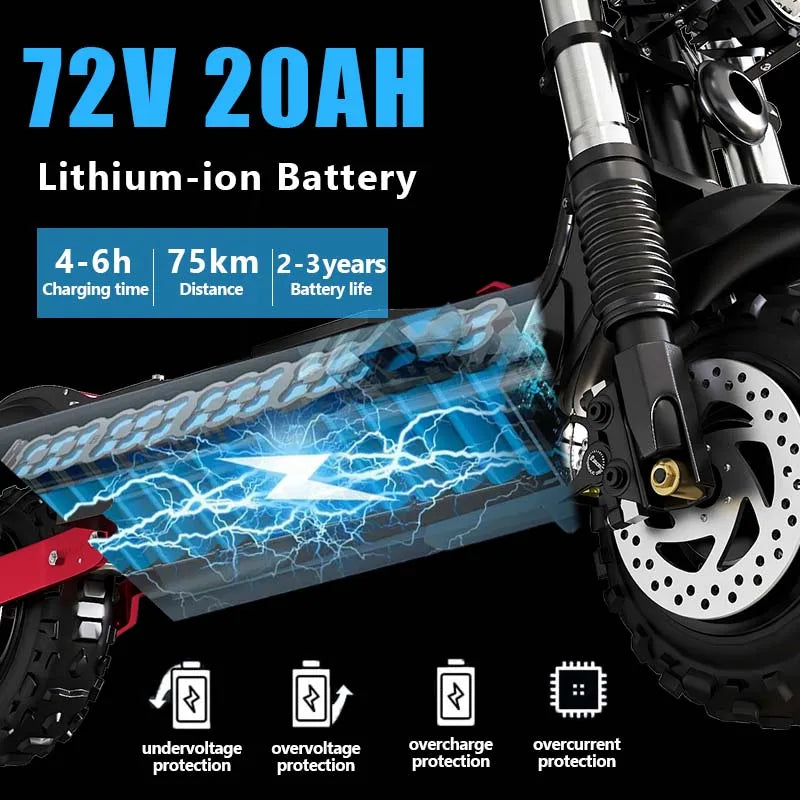 AJOOSOS 2024 X60 Electric Scooter 72V 5600W Dual Motor Electric Scooters 90KM/H Speed Adults Removable Seat Patinete Eléctricos