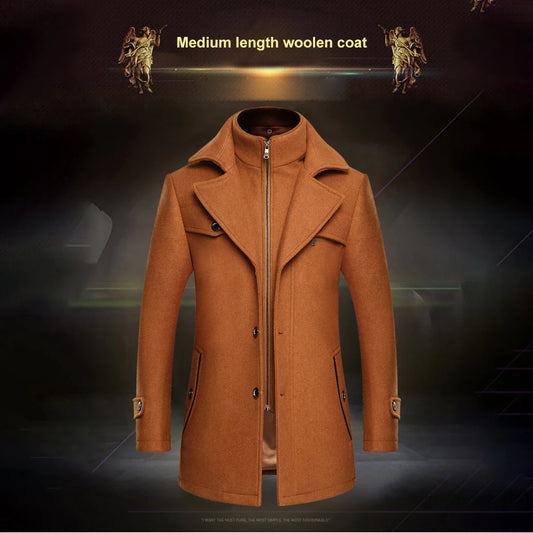 Woolen Coat for Men | Double Collar Woolen Coat | Mokie