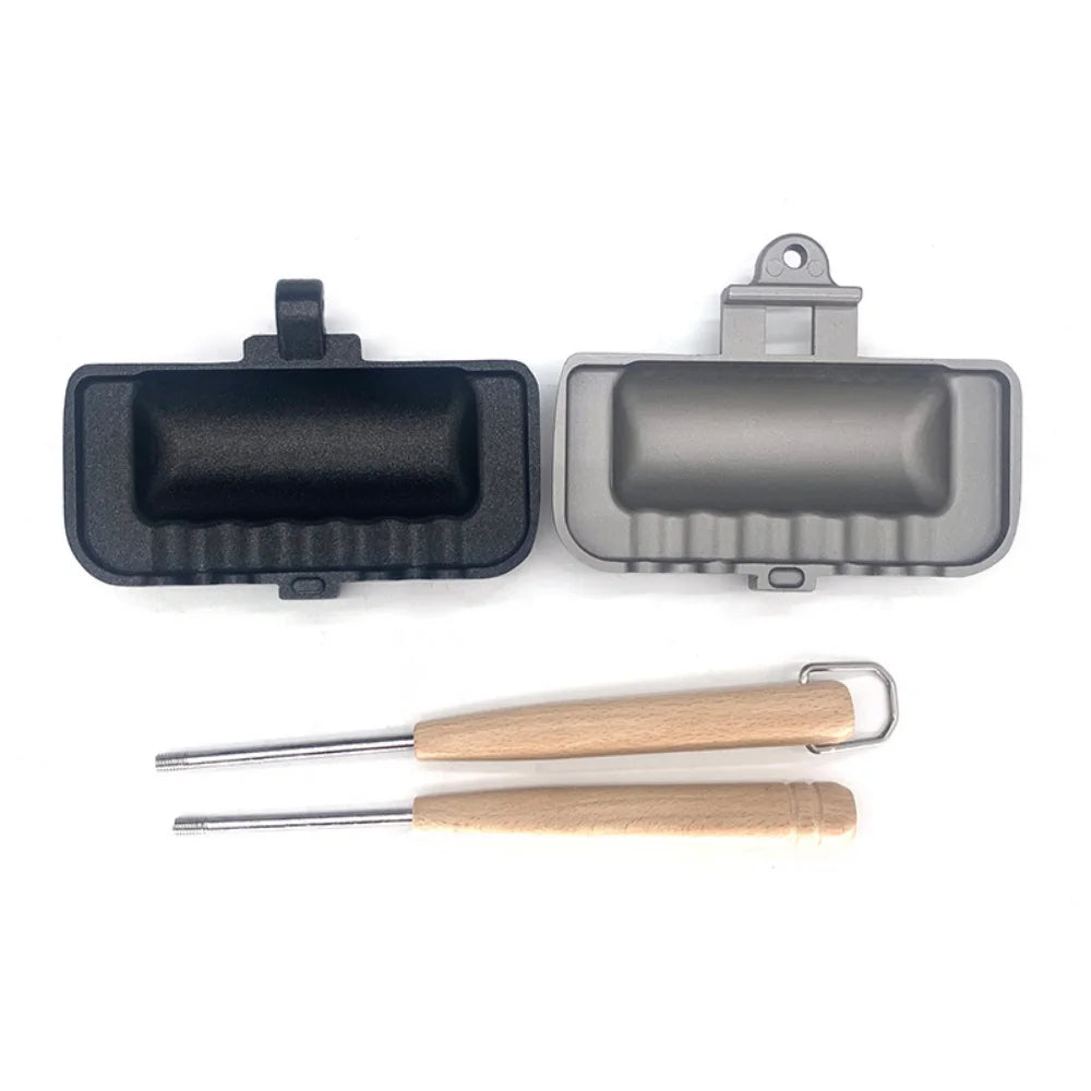 Japanese-style 4w1h Double-sided Sandwich Mold Pot Outdoor Gas Frying Pan Toast Baking Clamp Non-stick Coated Breakfast Pots NEW