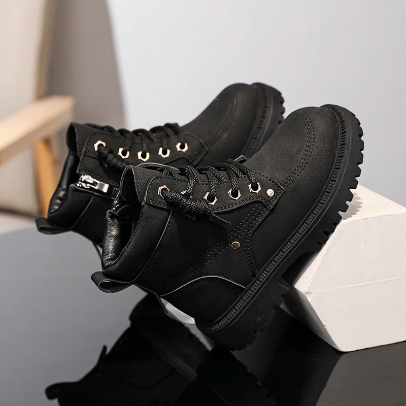Children Boots Winter Boy Girls Shoes Thick Sole Non-slip Warm Sports Shoes Sneaker Outdoor Ankle Boots for Girls Boys