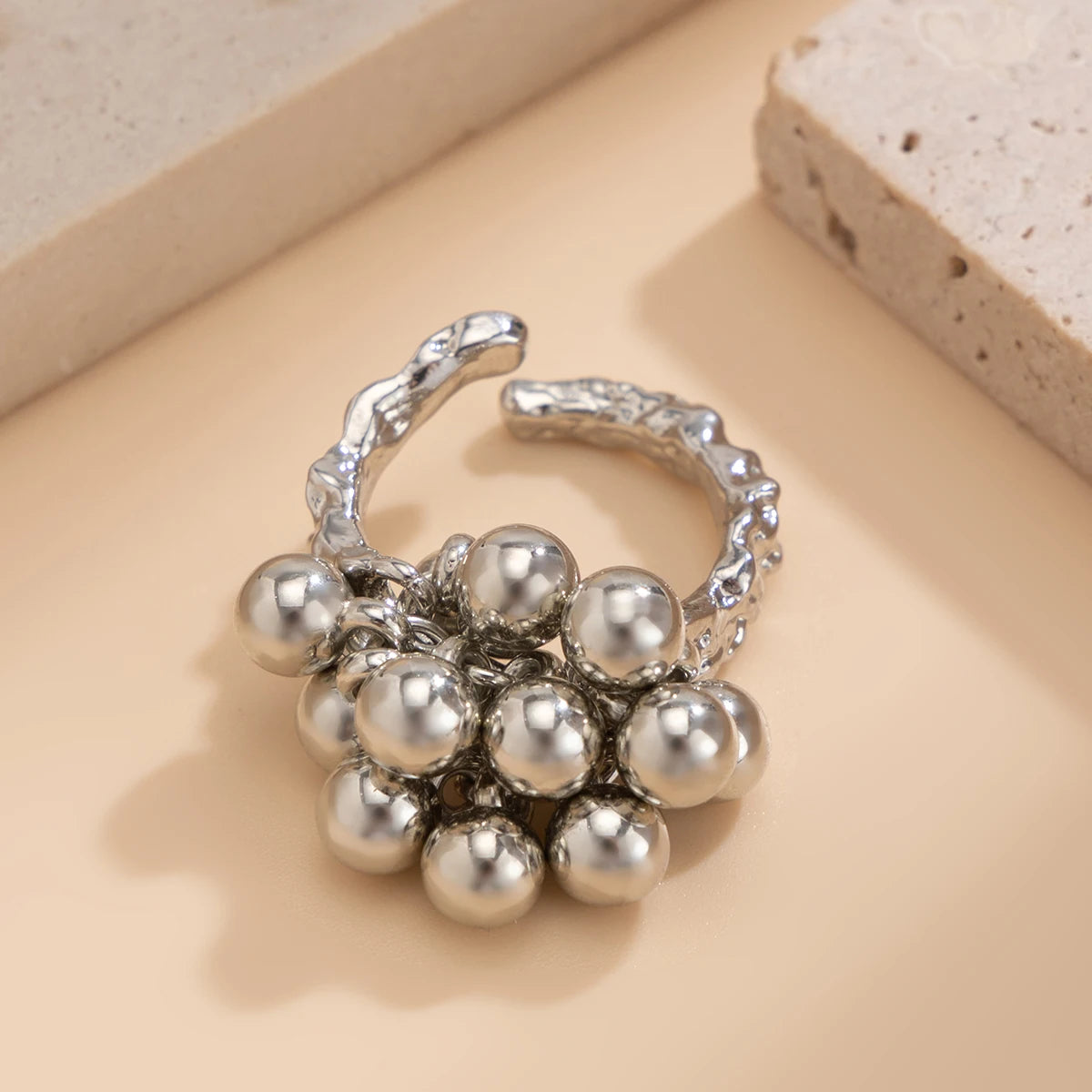 IngeSight.Z Creative Design CCB Small Ball Ring for Women Men Trending