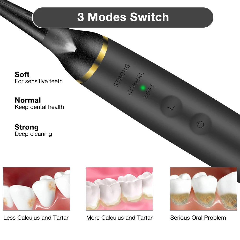 Electric Tartar Scraper Dental Cleaning Scaler for Teeth Tartar Eliminator Sonic Dental Tartarro Cleaner Tartar Calculus Remover