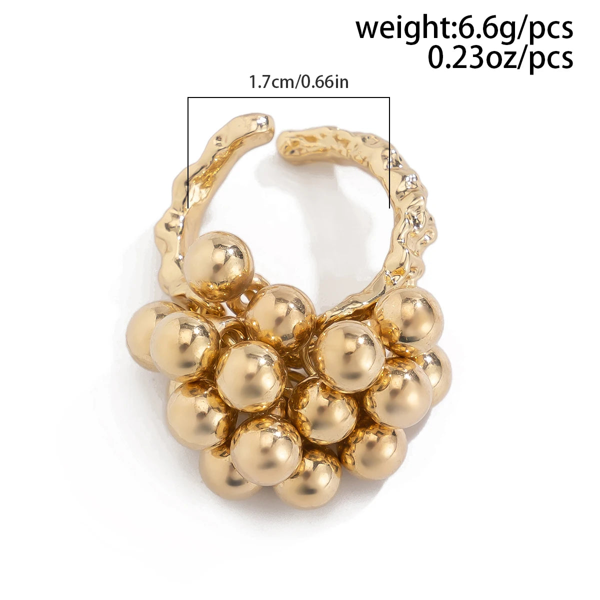 IngeSight.Z Creative Design CCB Small Ball Ring for Women Men Trending
