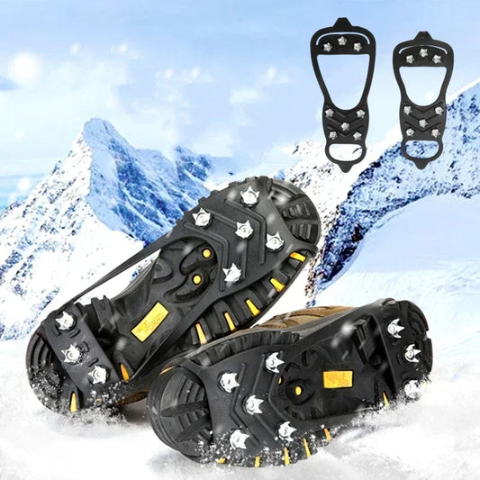 8 Teeth Climbing Crampons for Outdoor Winter Walk Ice Fishing Snow Shoes Antiskid Shoes Manganese Steel Shoe Covers Crampones