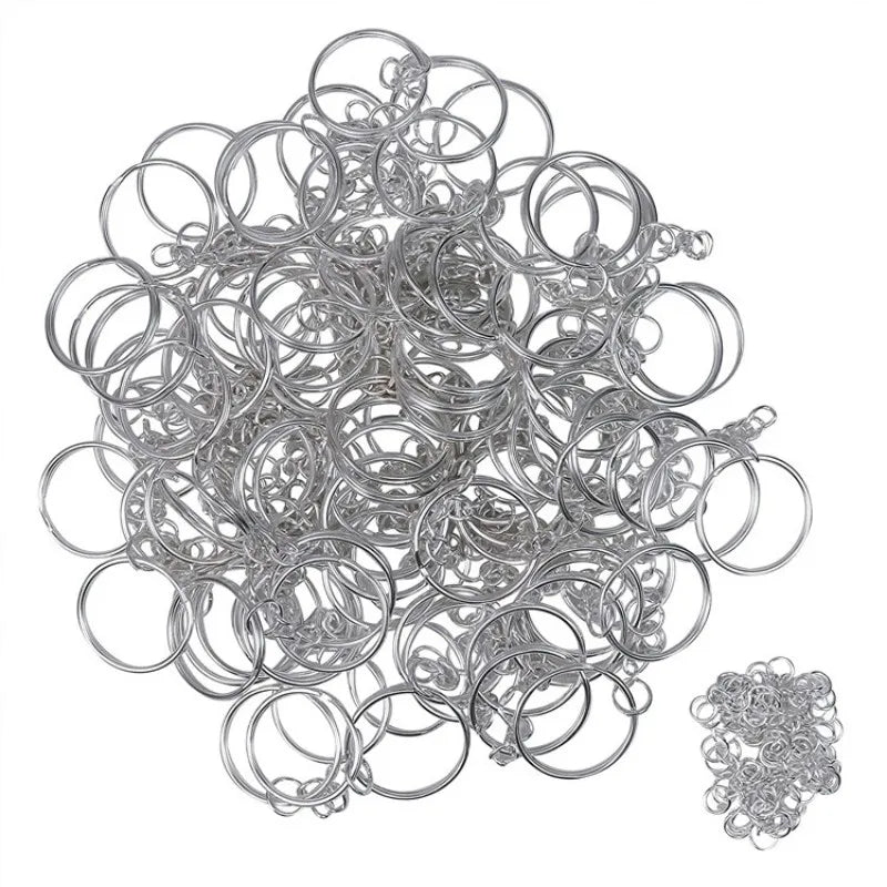 25mm*50pcs Flat Ring, Metal Circular Buckle, round Ring, Smooth Dog