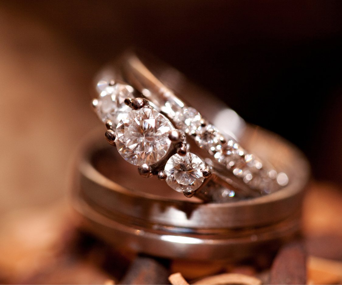 Womens White Stone Ring