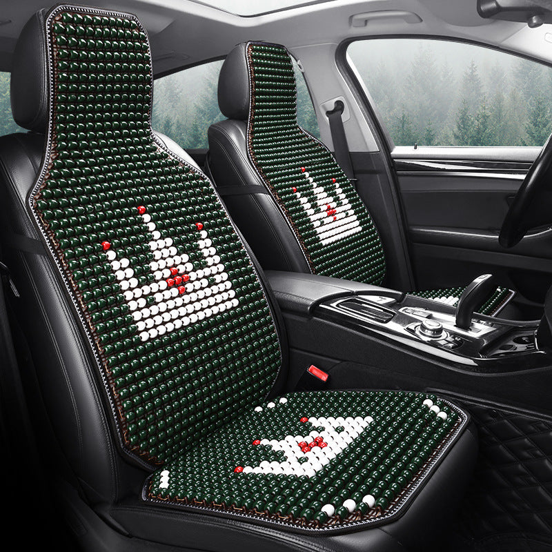 Car Wooden Bead Breathable Rear Seat Cover