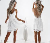 Mini Lace Strappy Dress