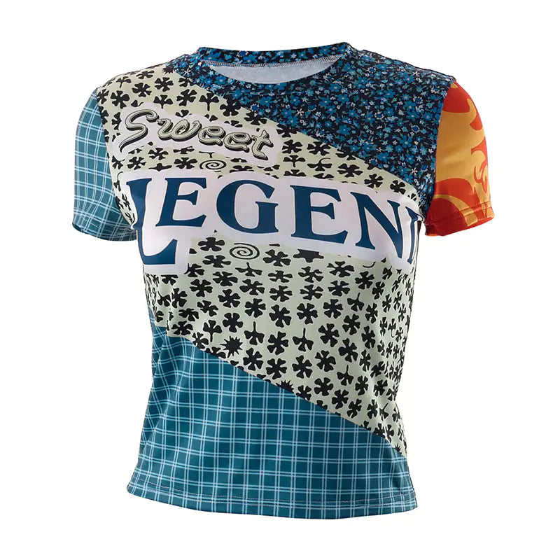 Sweet Legend Print Cropped Tee